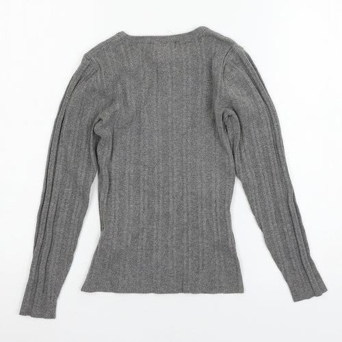 Primark Womens Grey  Knit Pullover Jumper Size 10