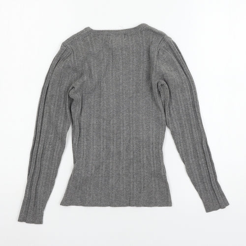 Primark Womens Grey  Knit Pullover Jumper Size 10