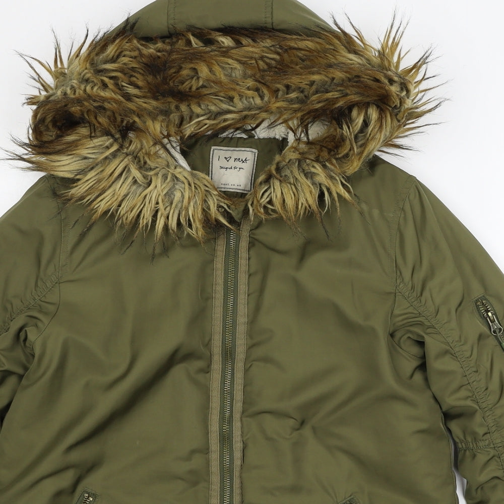 NEXT Girls Green   Parka Coat Size 12 Years