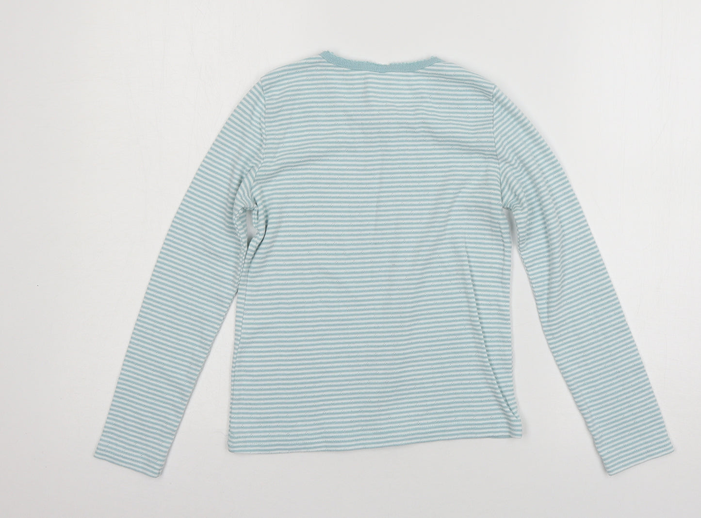 Mini Boden Girls Black Striped Jersey Basic T-Shirt Size 9-10 Years