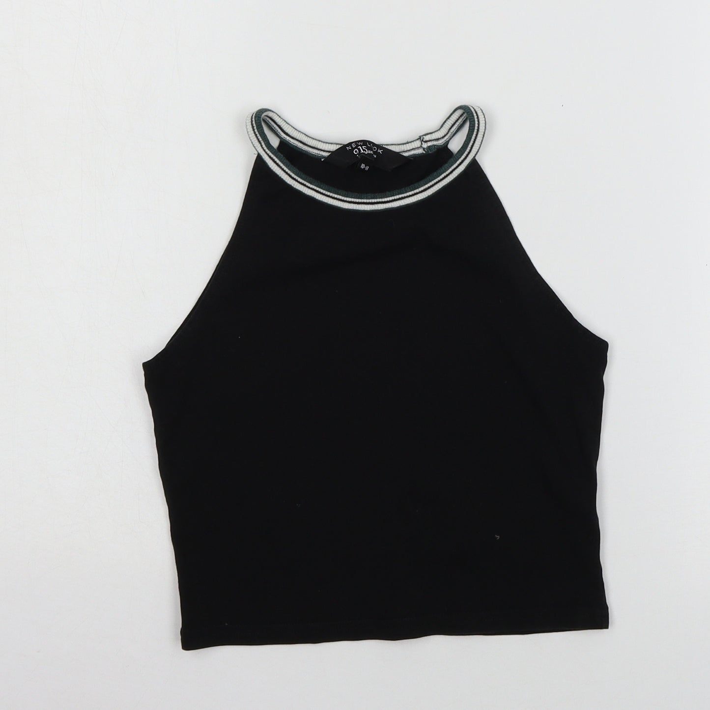 New Look Girls Black  Jersey Basic Tank Size 10-11 Years