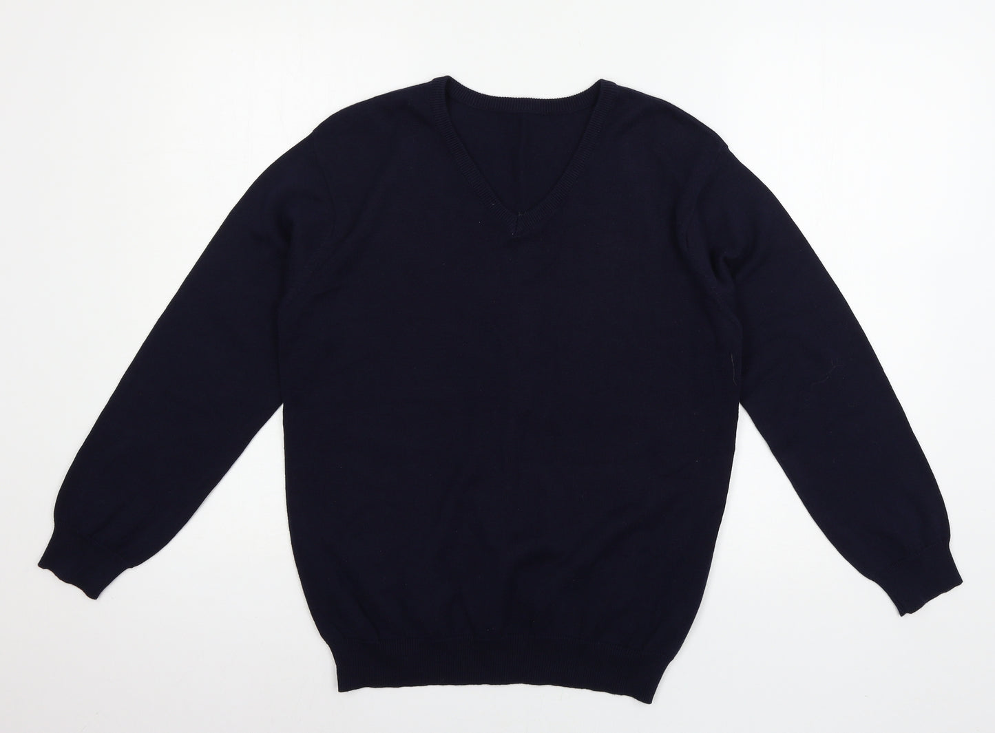 F&F Boys Blue  Knit Pullover Jumper Size 13-14 Years