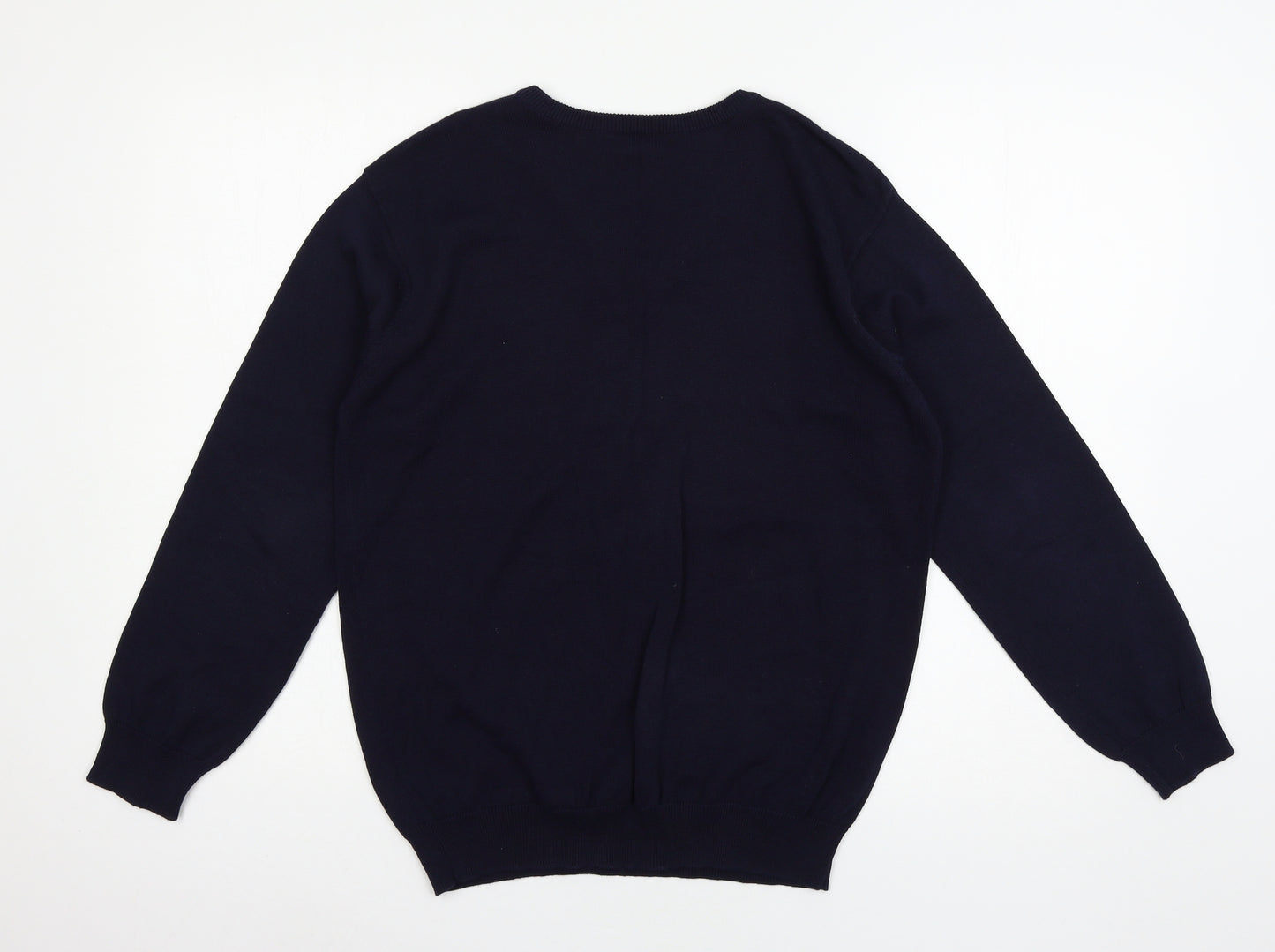 F&F Boys Blue  Knit Pullover Jumper Size 13-14 Years