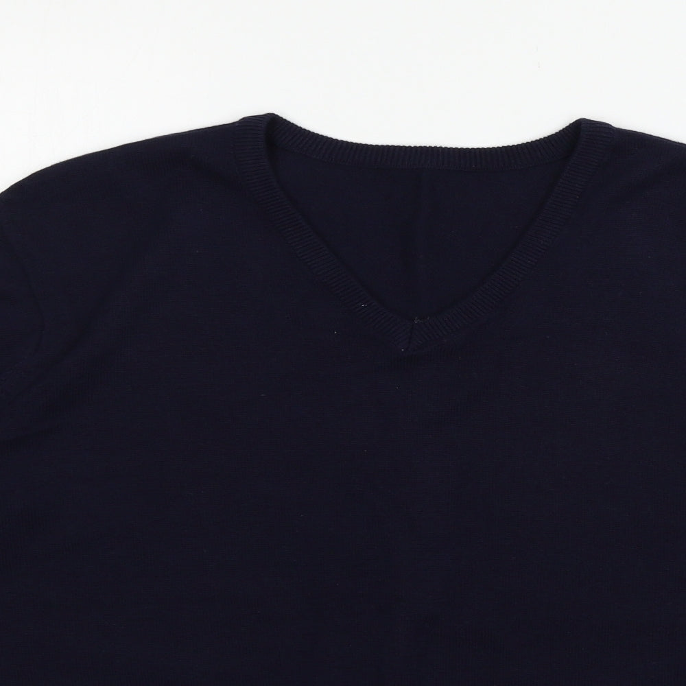 F&F Boys Blue  Knit Pullover Jumper Size 13-14 Years
