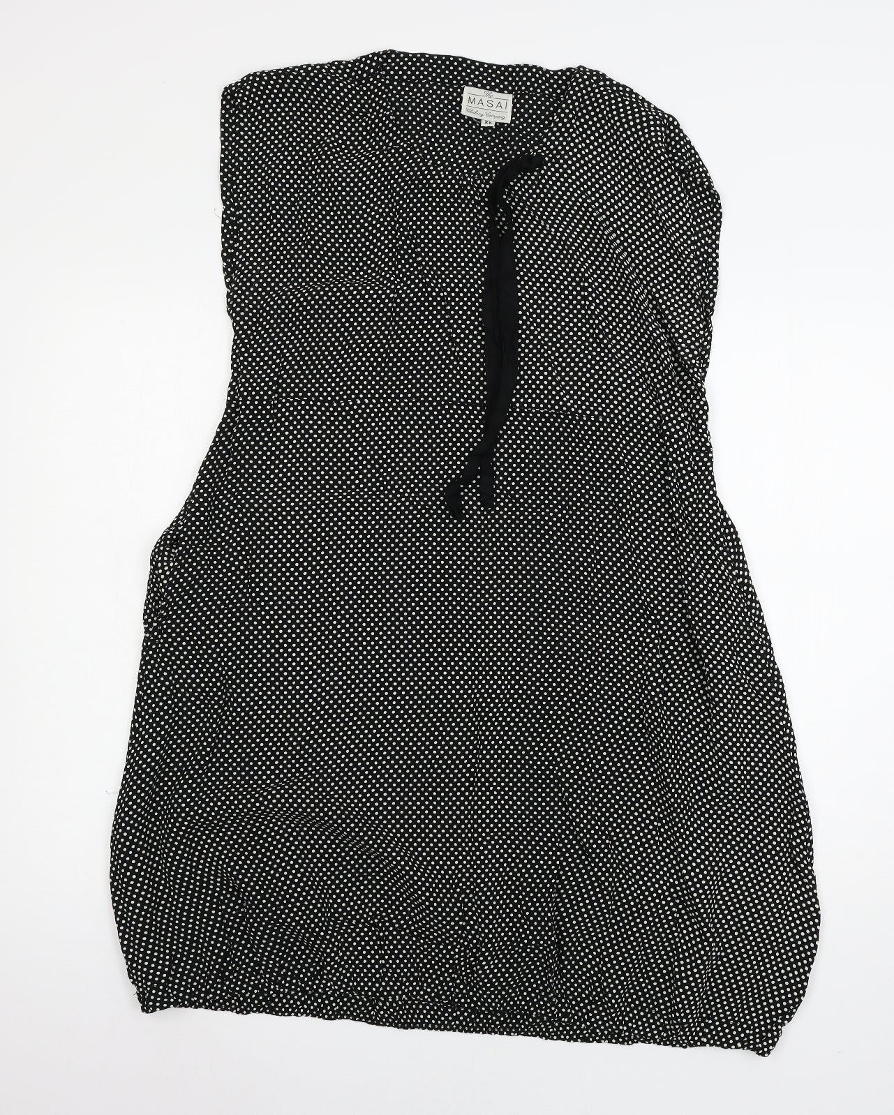 Masai Womens Black Polka Dot  A-Line  Size XL