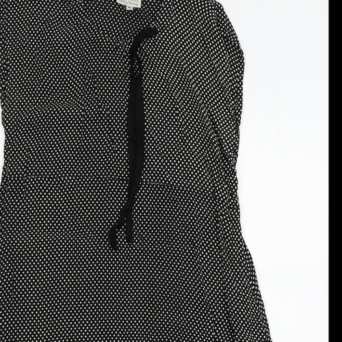 Masai Womens Black Polka Dot  A-Line  Size XL