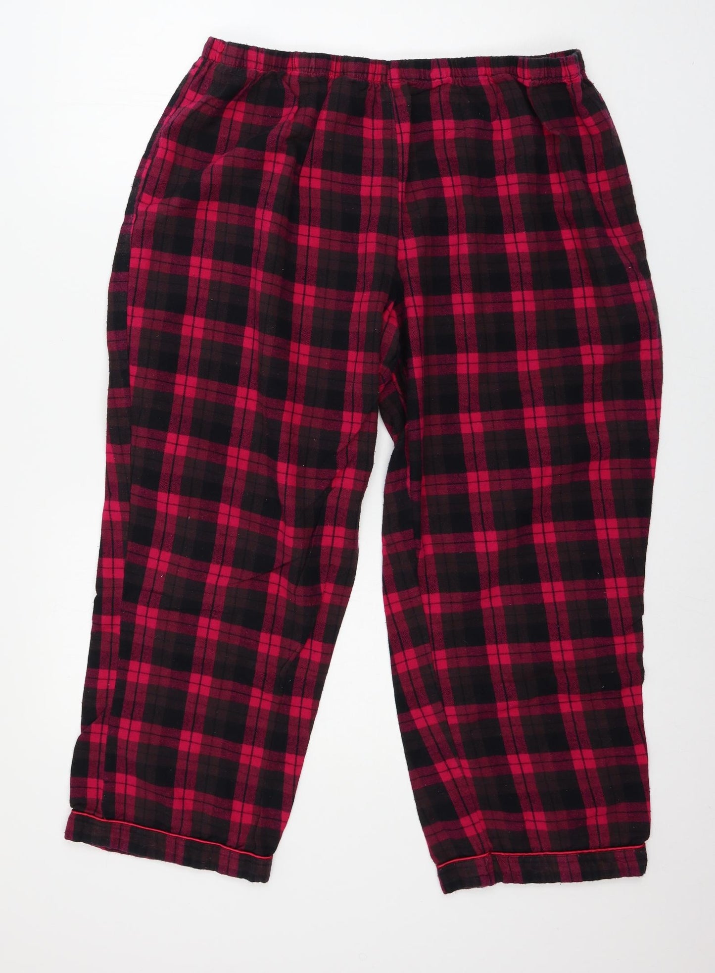 Very Womens Pink Plaid  Capri Pyjama Pants Size 20