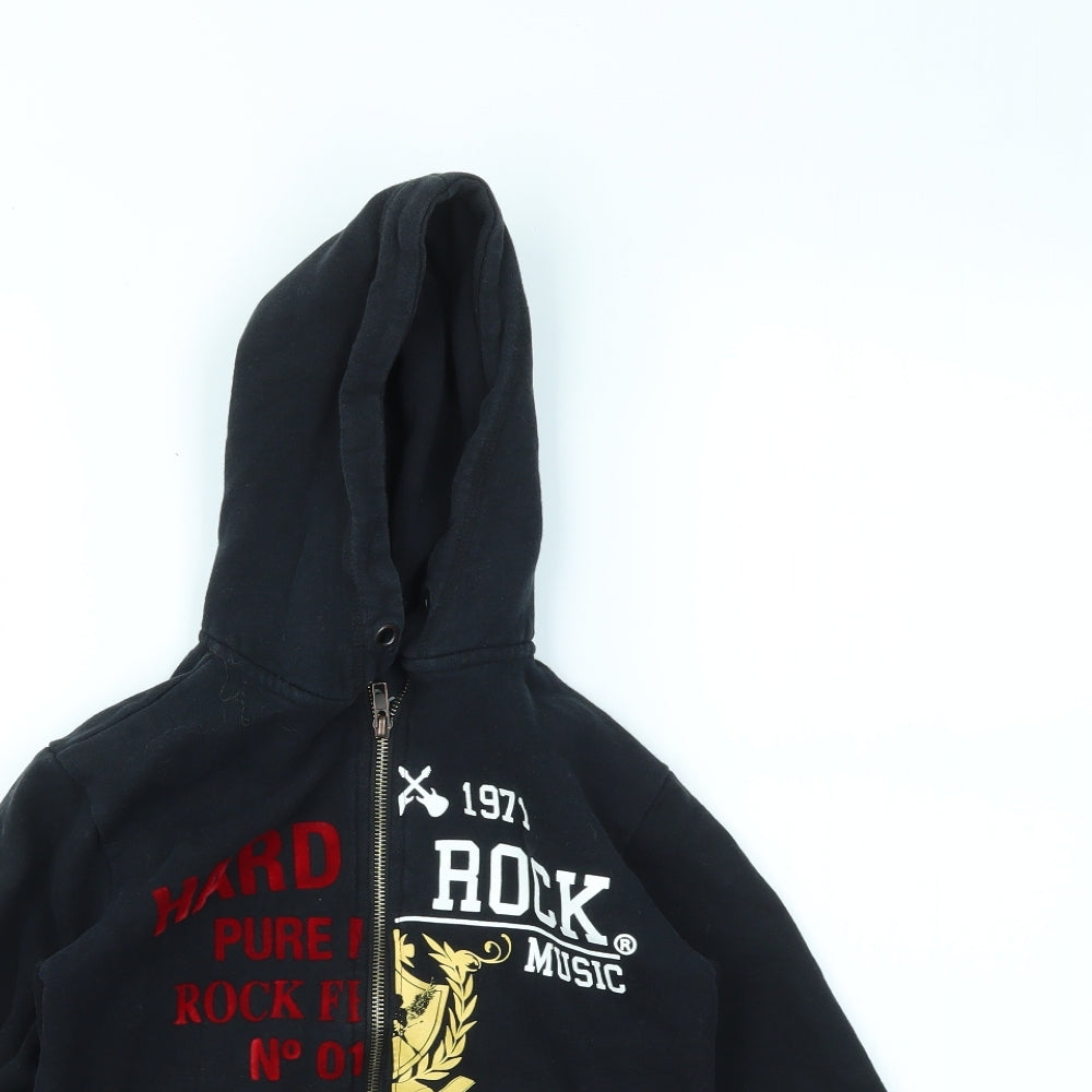 Hard Rock Boys Black   Full Zip Jumper Size M