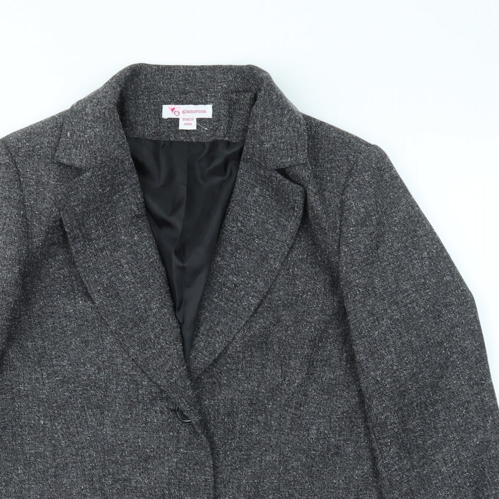 Glamorosa Womens Grey   Jacket Blazer Size 14