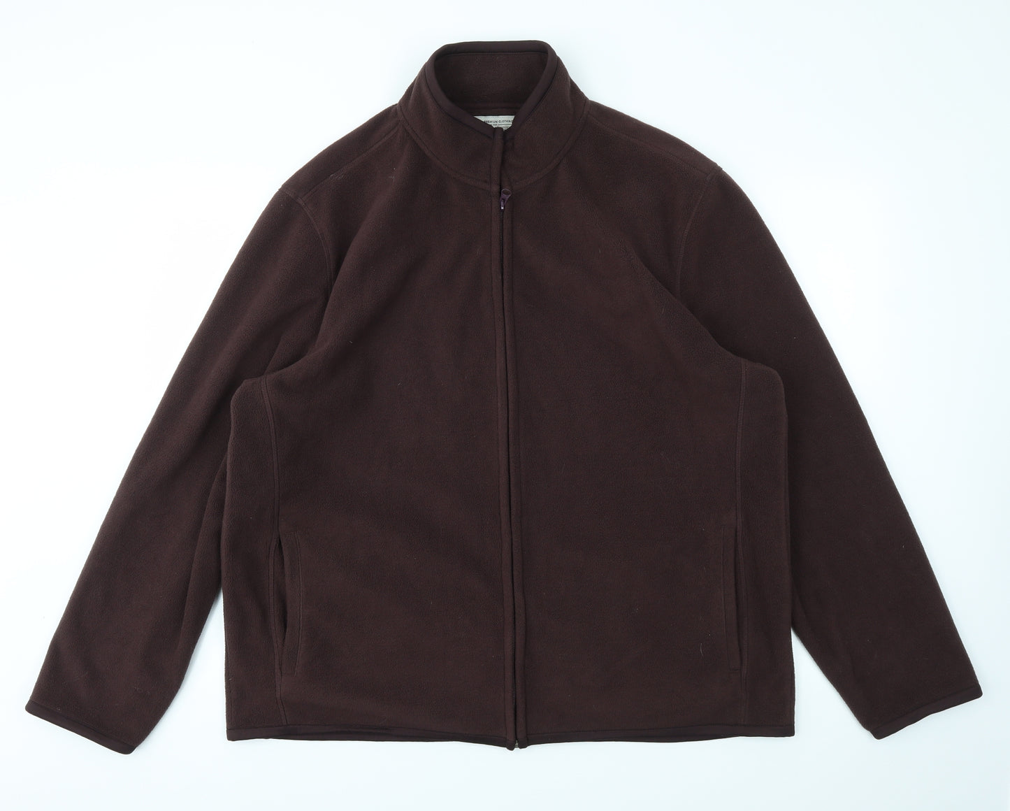 TU Mens Brown   Full Zip Hoodie Size XL