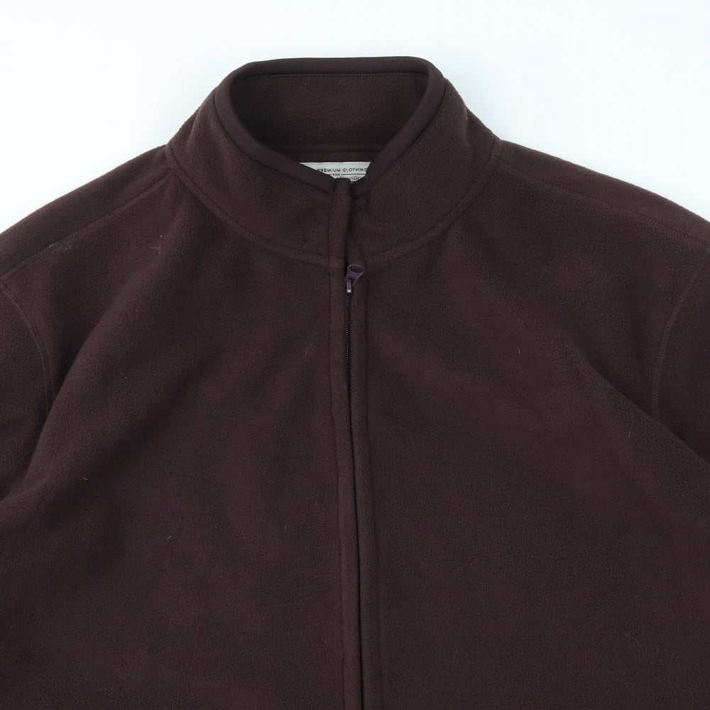 TU Mens Brown   Full Zip Hoodie Size XL