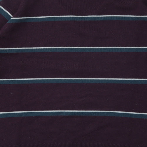 Cedar Wood State Mens Multicoloured Striped  Pullover Sweatshirt Size L