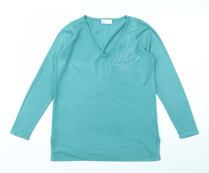 BHS Womens Green Pullover Jumper Size 10