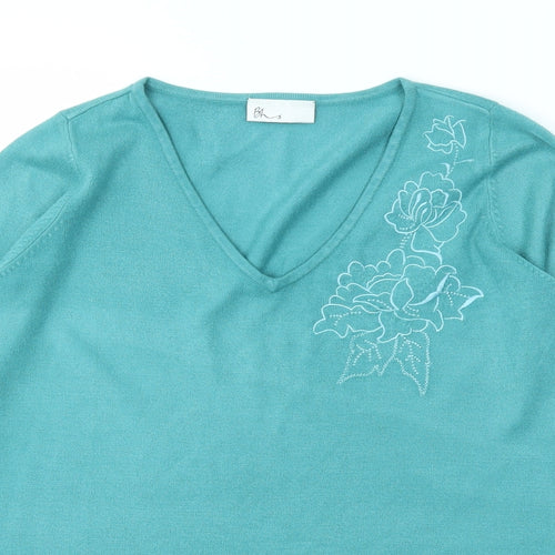 BHS Womens Green   Pullover Jumper Size 10