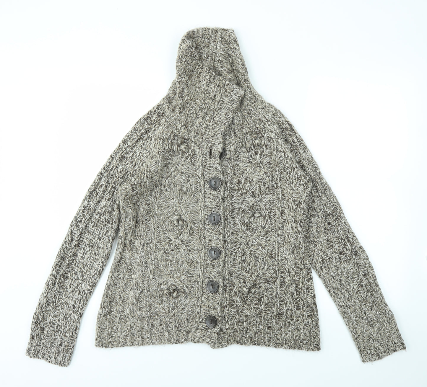 M&Co Womens Brown   Cardigan Jumper Size M