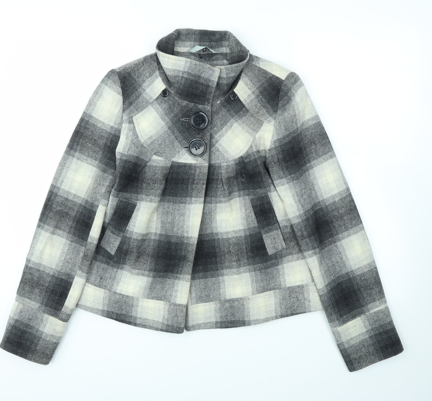 Debenhams Womens Multicoloured Check  Jacket Coat Size 8