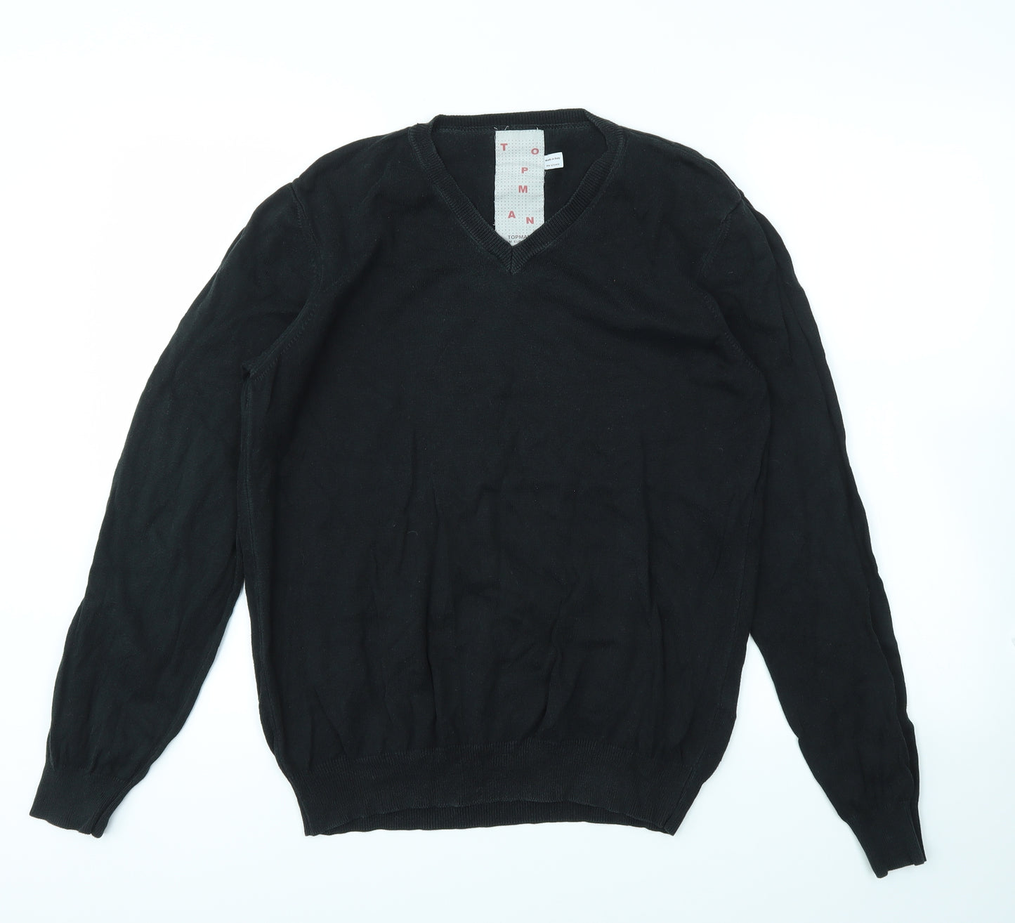 Topman Mens Black   Pullover Sweatshirt Size M