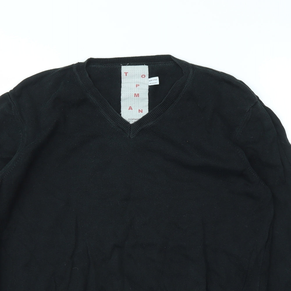 Topman Mens Black   Pullover Sweatshirt Size M