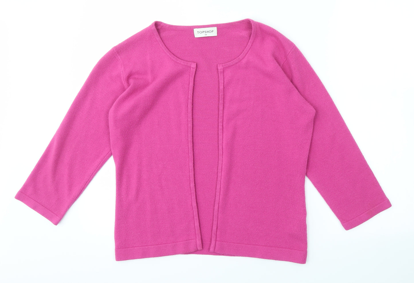Topshop Womens Pink   Cardigan Jumper Size 14