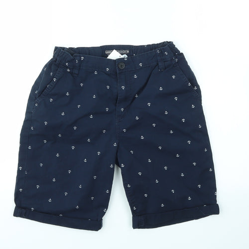 H&M Boys Blue Geometric  Cargo Shorts Size 14 Years