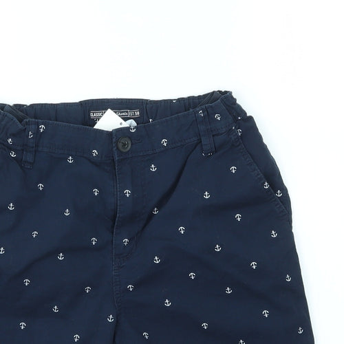H&M Boys Blue Geometric  Cargo Shorts Size 14 Years