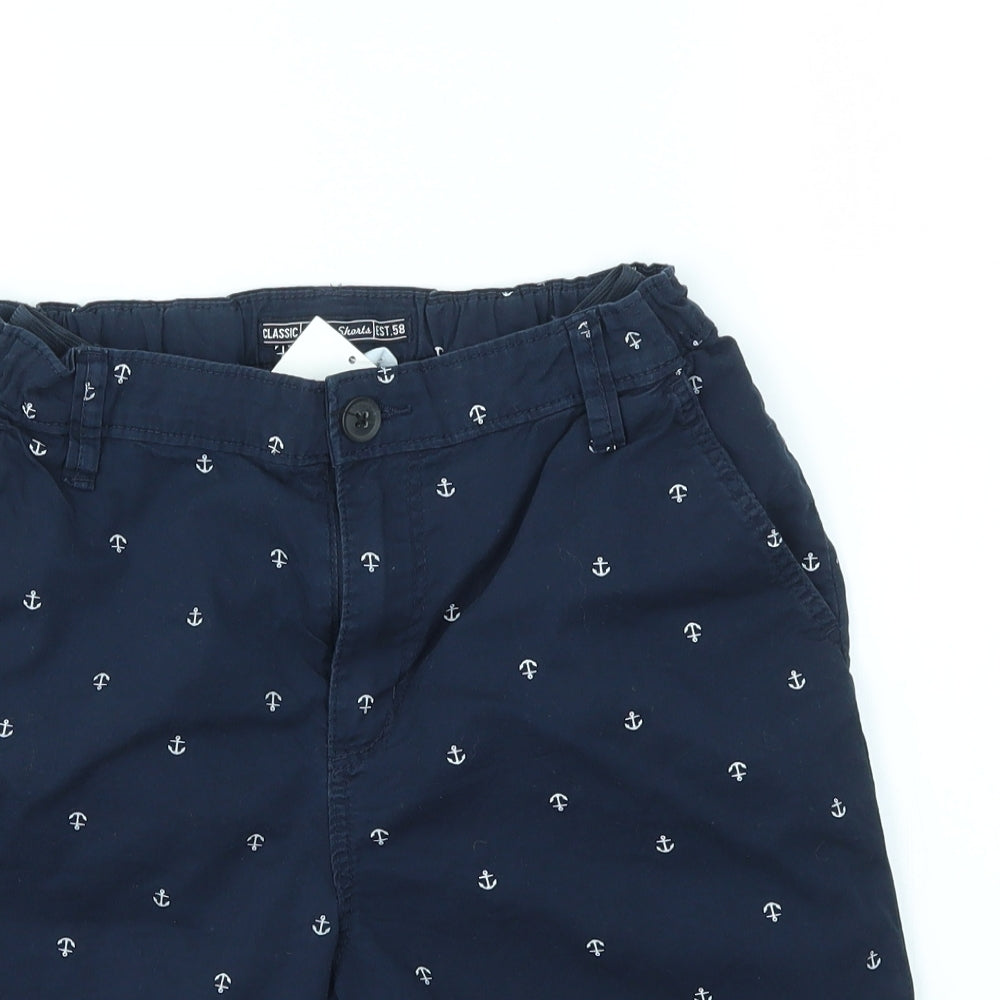 H&M Boys Blue Geometric  Cargo Shorts Size 14 Years