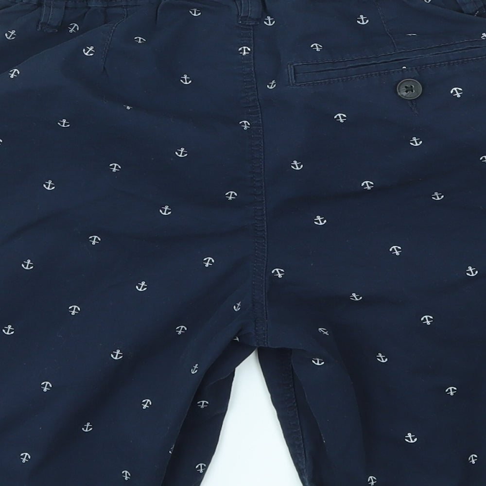 H&M Boys Blue Geometric  Cargo Shorts Size 14 Years