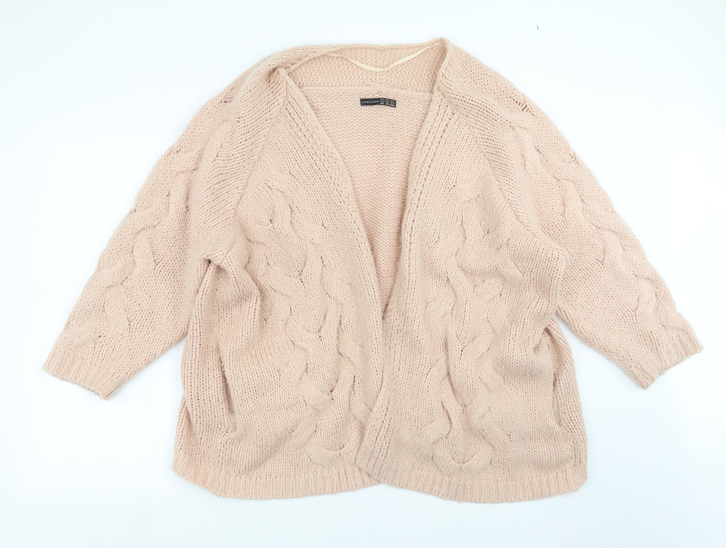 Primark Womens Pink  Knit Cardigan Jumper Size L