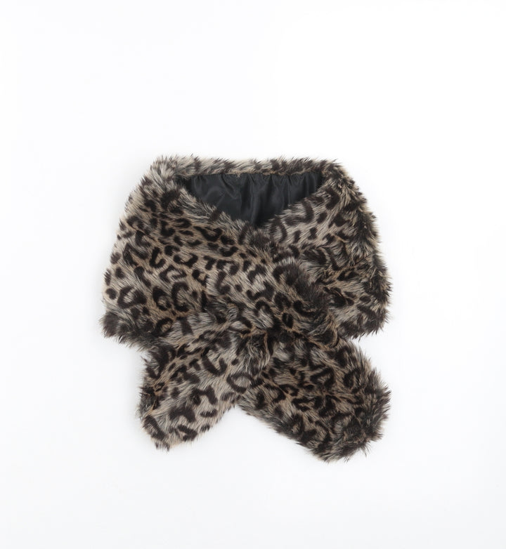Tommy & Kate Womens Brown Animal Print   Scarf