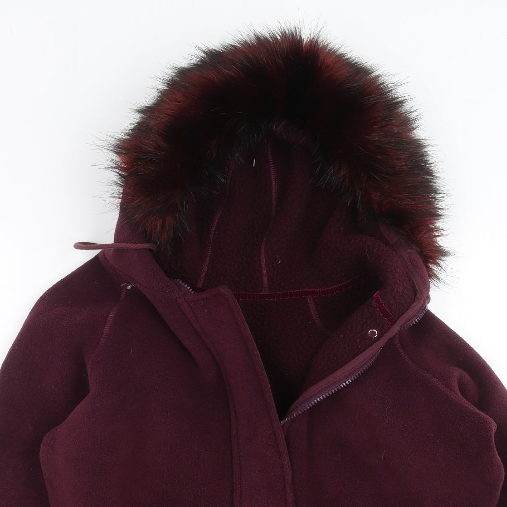 Marks and Spencer Womens Purple   Full Zip Hoodie Size 14