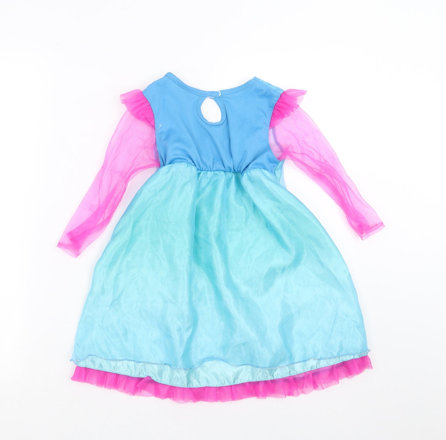 TROLLS Girls Blue   Ball Gown  Size 5-6 Years  - trolls costume