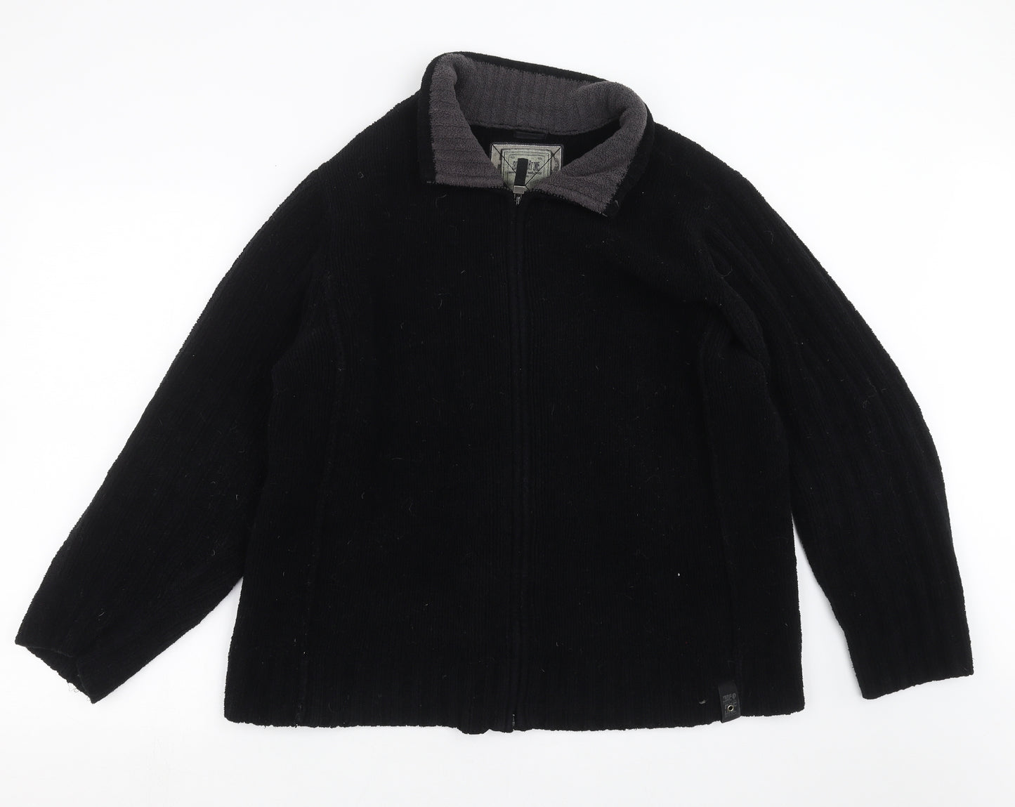 NEXT Mens Black   Full Zip Jumper Size L
