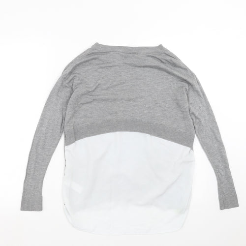 Topshop Womens Grey  Knit Pullover Jumper Size 8