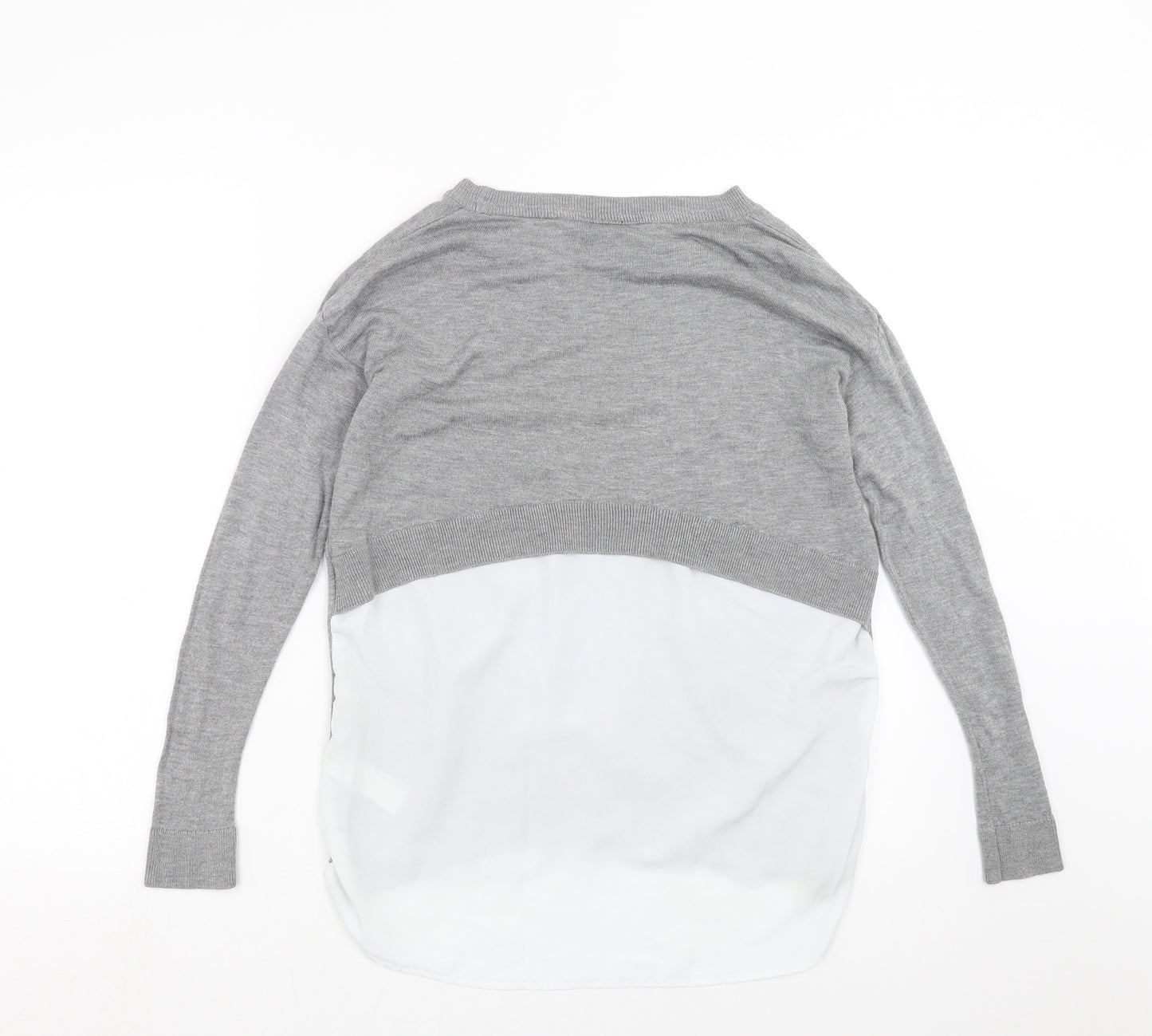 Topshop Womens Grey  Knit Pullover Jumper Size 8