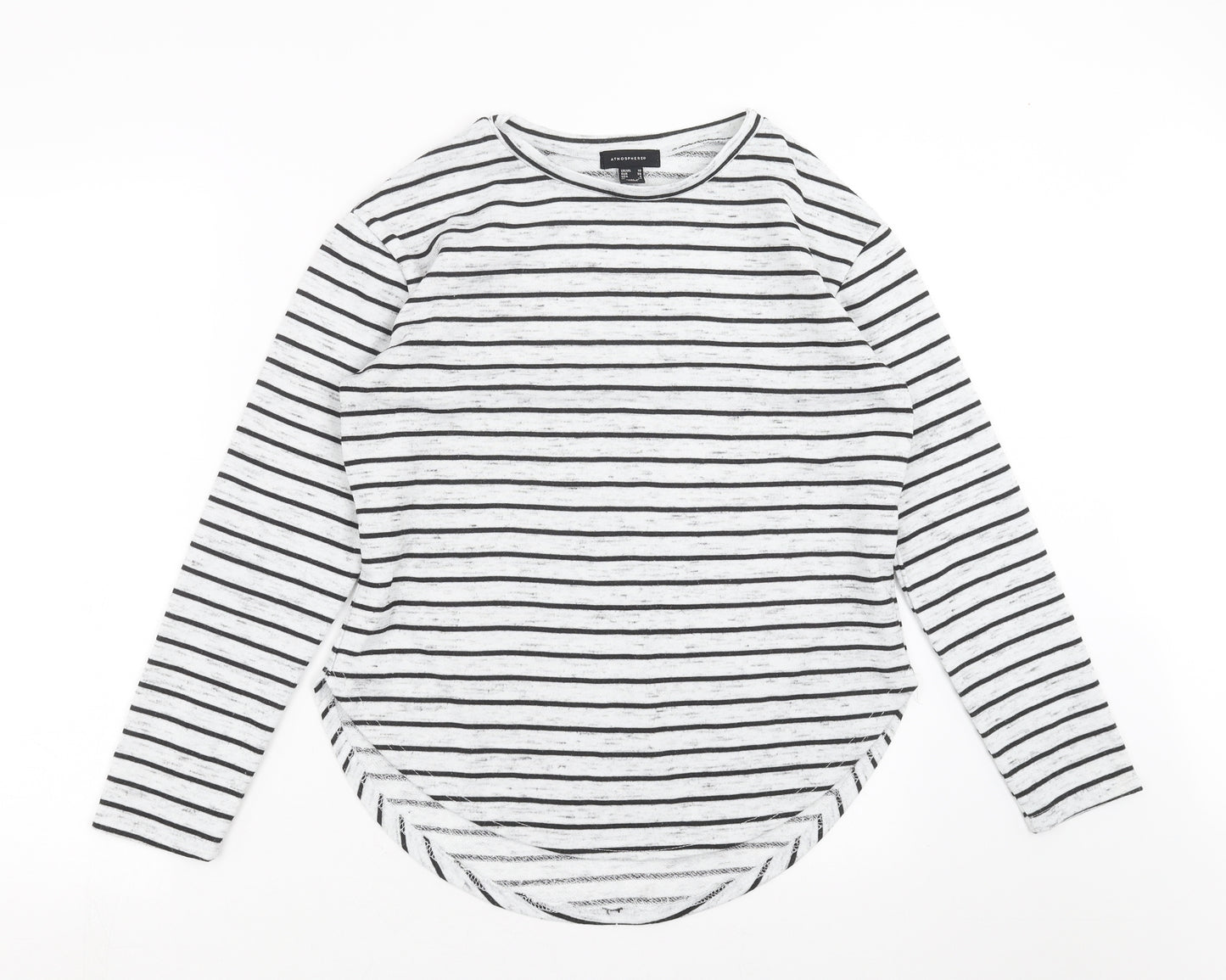 Primark Womens Grey Striped  Pullover Sweatshirt Size 10
