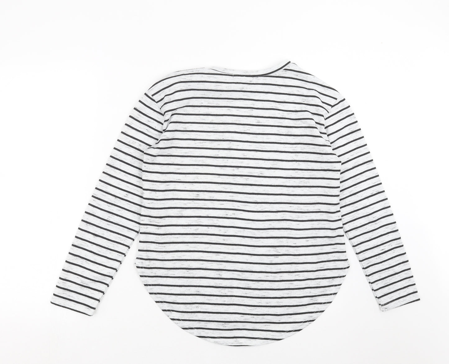 Primark Womens Grey Striped  Pullover Sweatshirt Size 10