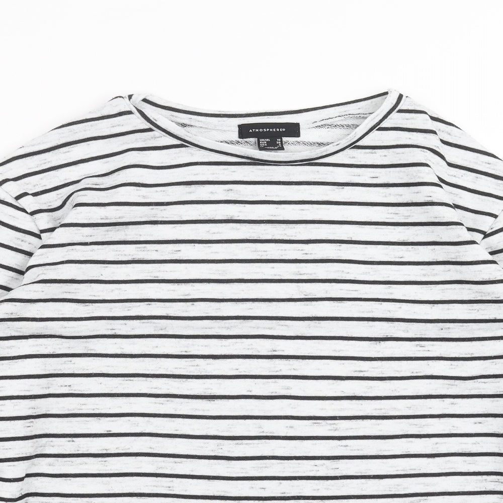 Primark Womens Grey Striped  Pullover Sweatshirt Size 10