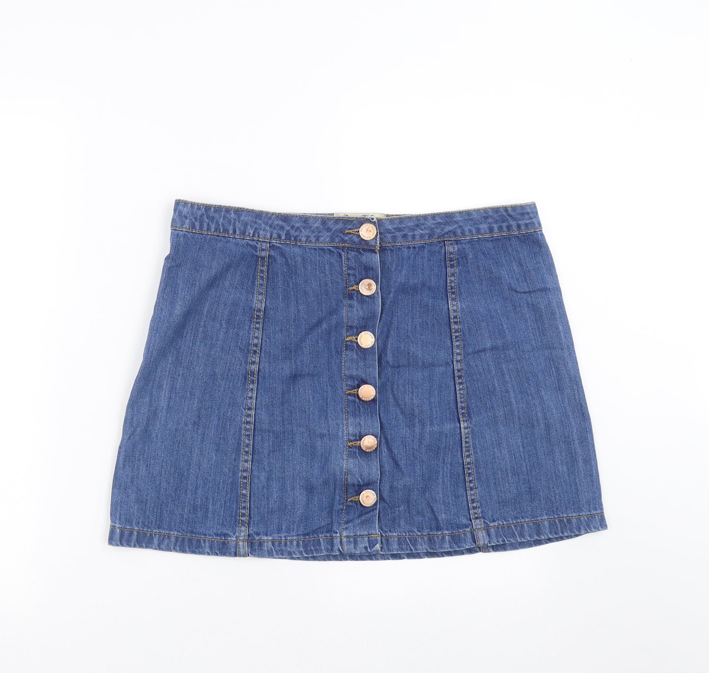 Parisian Collection  Womens Blue  Denim A-Line Skirt Size 14