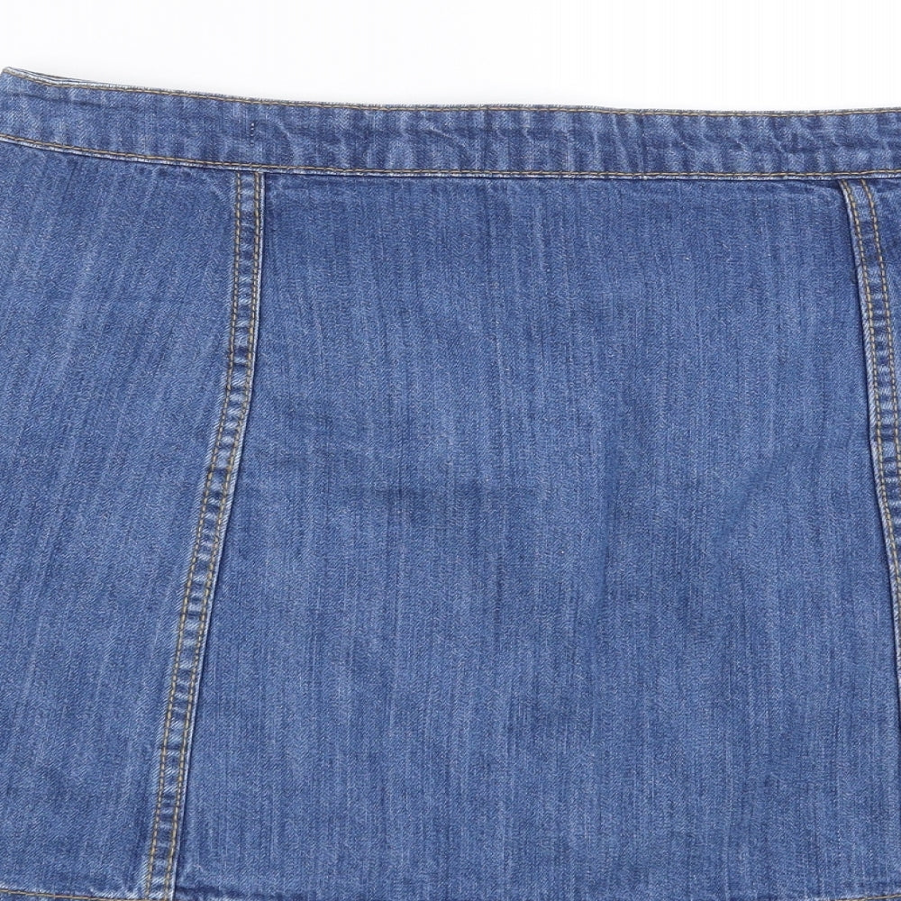 Parisian Collection  Womens Blue  Denim A-Line Skirt Size 14