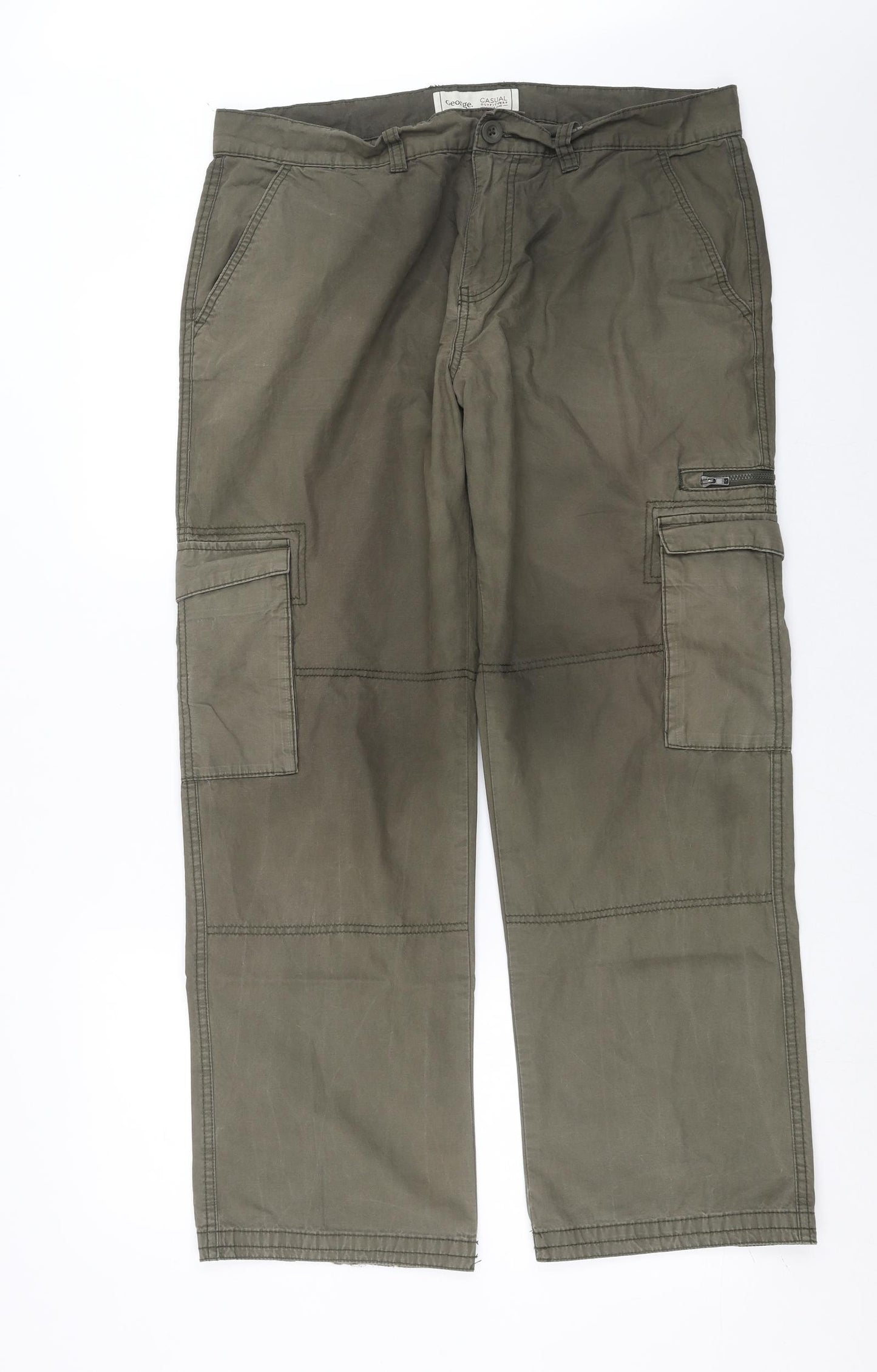 George Mens Green   Cargo Trousers Size 38 in L29 in