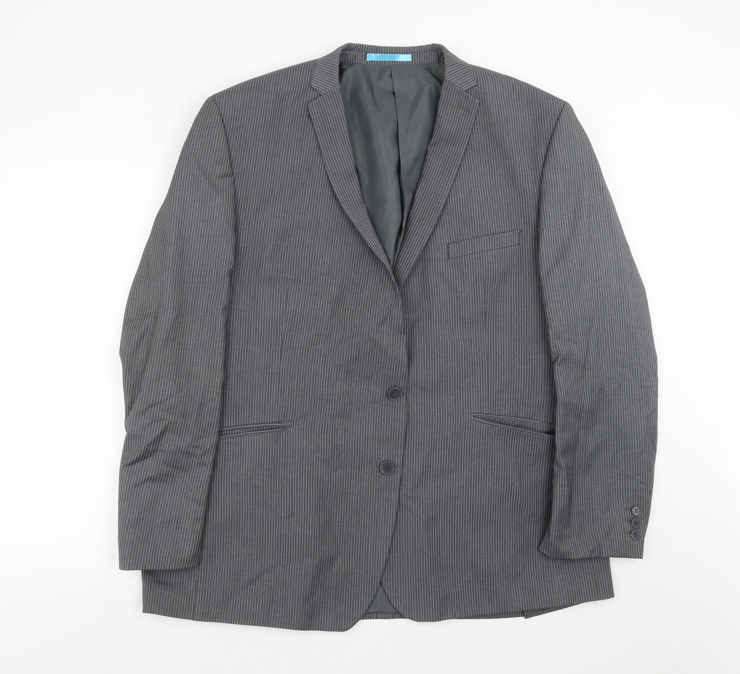 Burton Mens Grey Striped  Jacket Suit Jacket Size 48