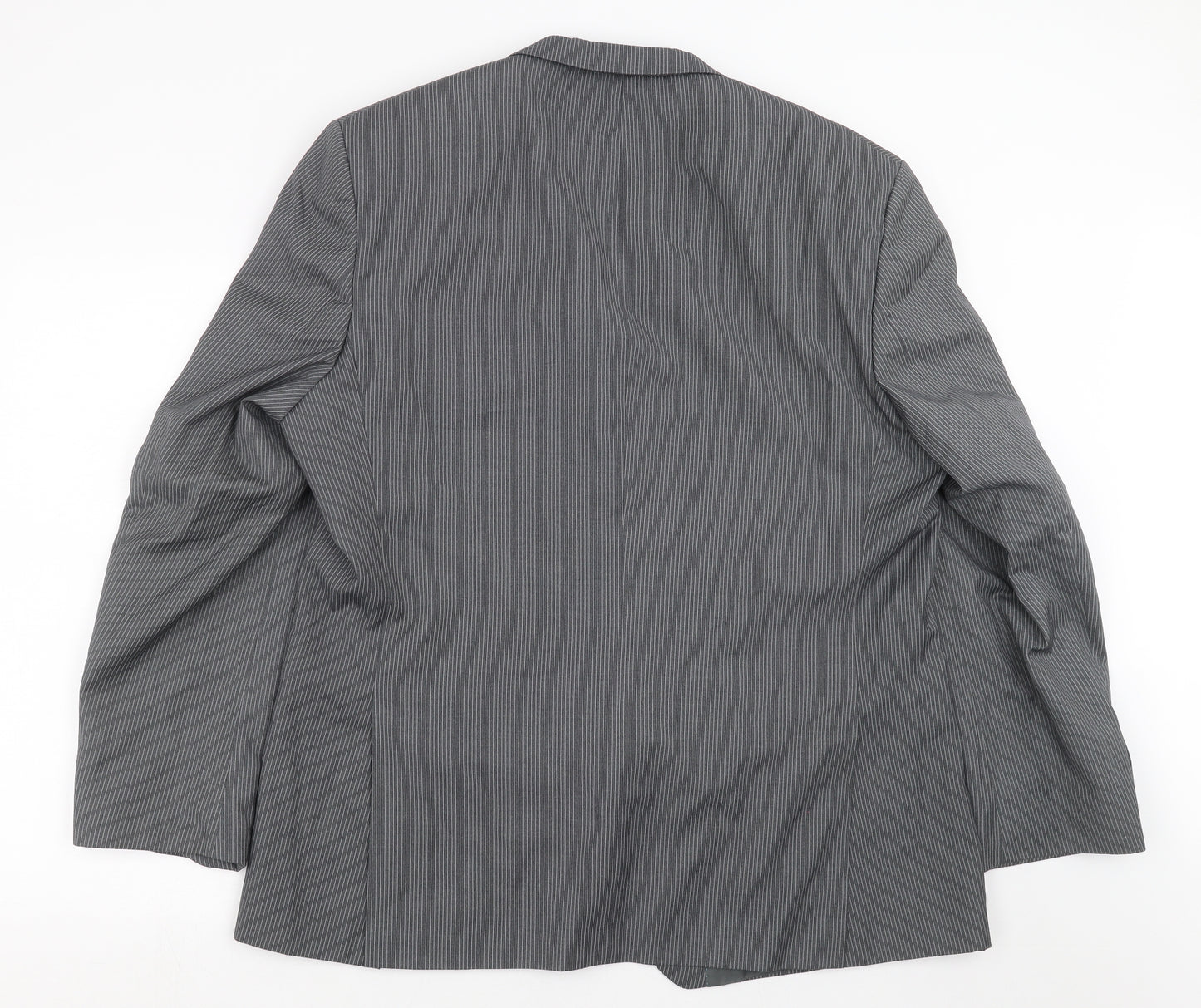 Burton Mens Grey Striped  Jacket Suit Jacket Size 48