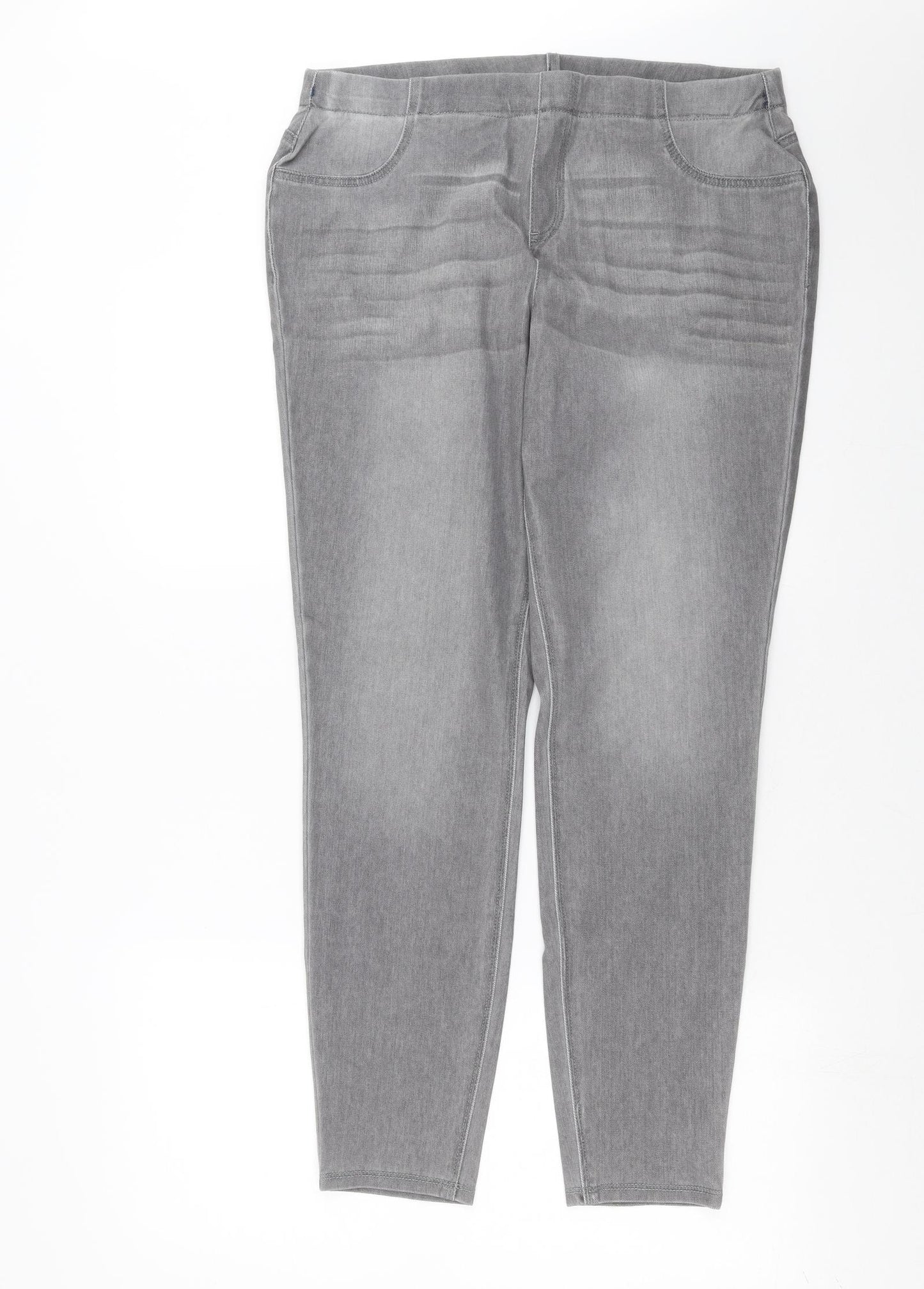 George Womens Grey  Denim Jegging Jeans Size 16 L29 in