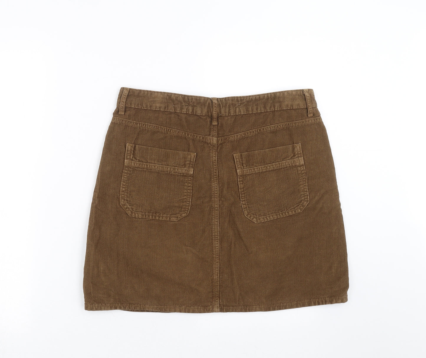 Primark Womens Brown  Corduroy A-Line Skirt Size 14