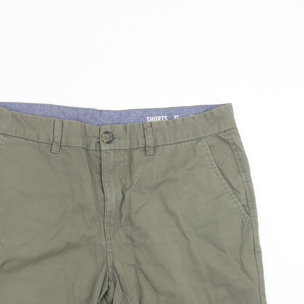 F&F Mens Green   Chino Shorts Size 36 in