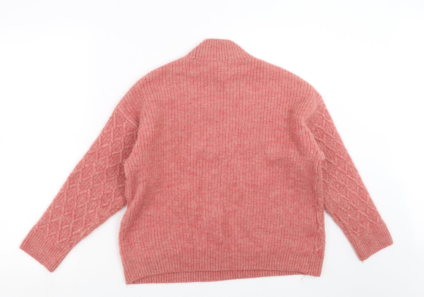 George Womens Pink Argyle/Diamond Knit Pullover Jumper Size M