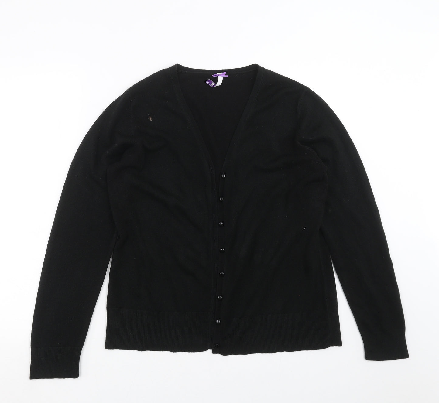 BHS Womens Black  Knit Cardigan Jumper Size 16