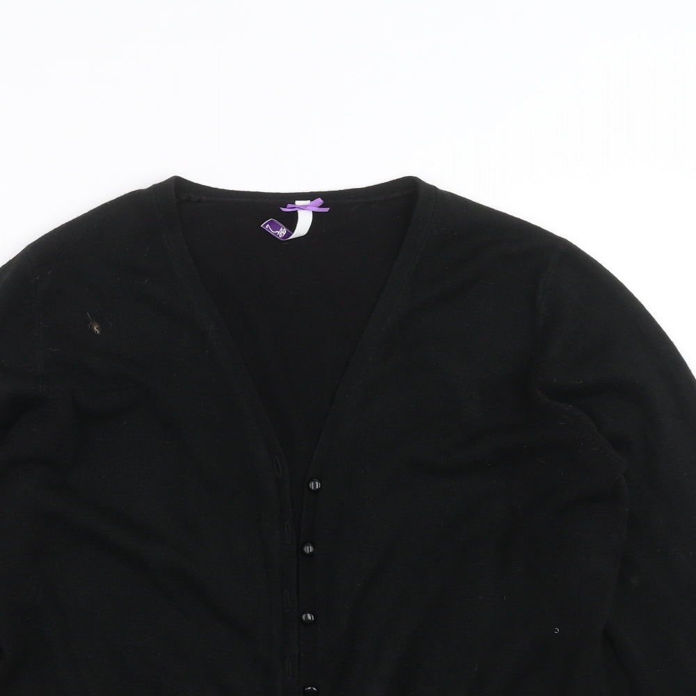 BHS Womens Black  Knit Cardigan Jumper Size 16