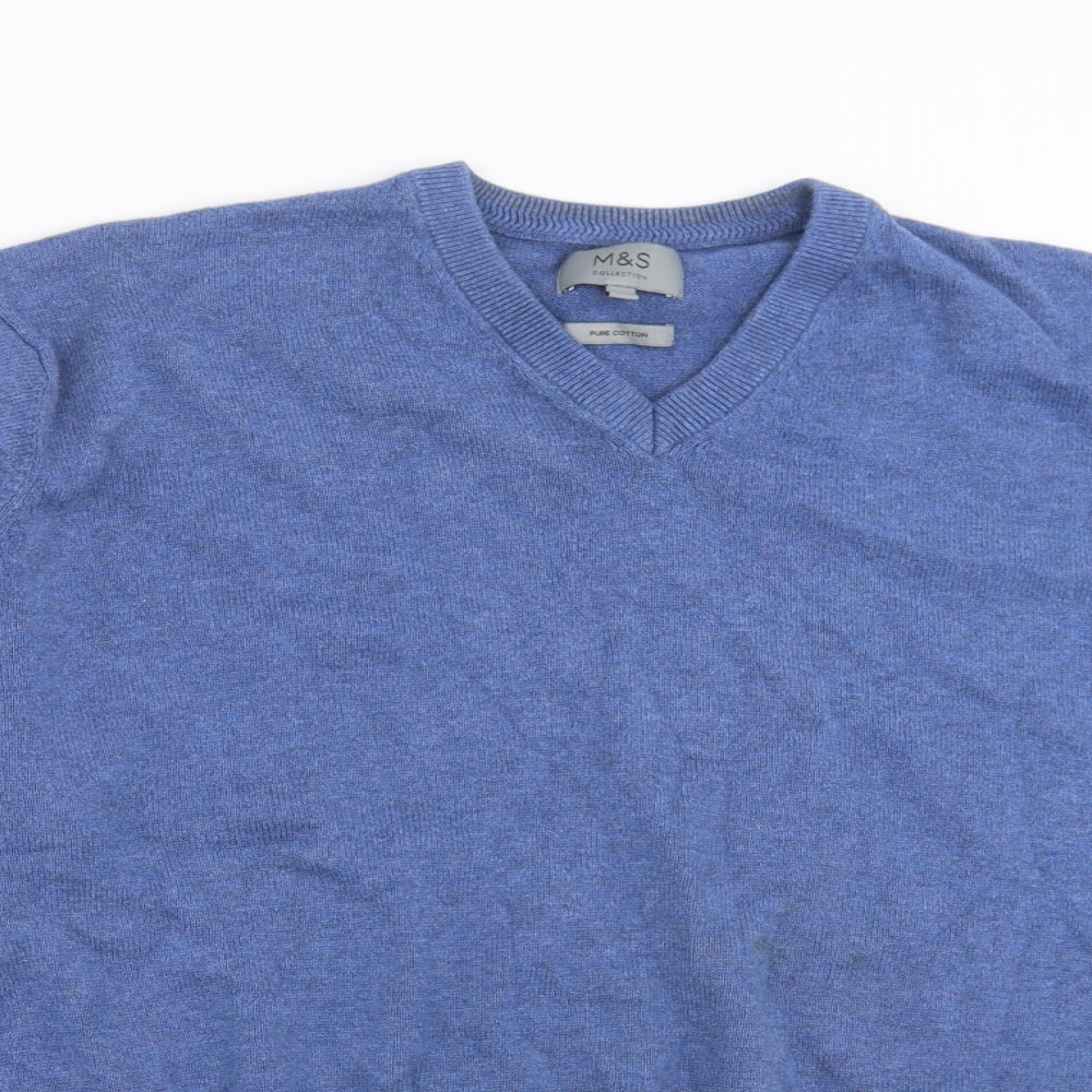 Marks and Spencer Mens Blue  Knit Pullover Jumper Size 2XL