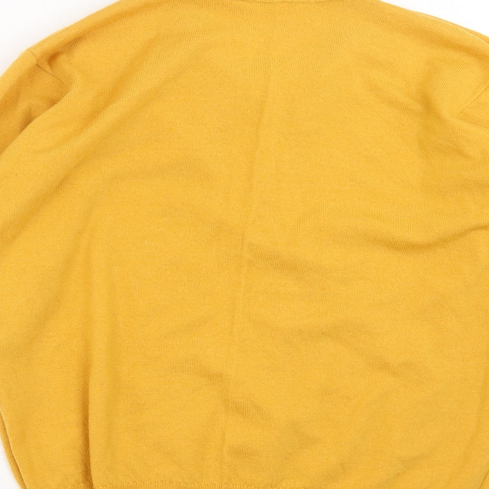 JONELLE Womens Yellow  Knit Pullover Jumper Size 16